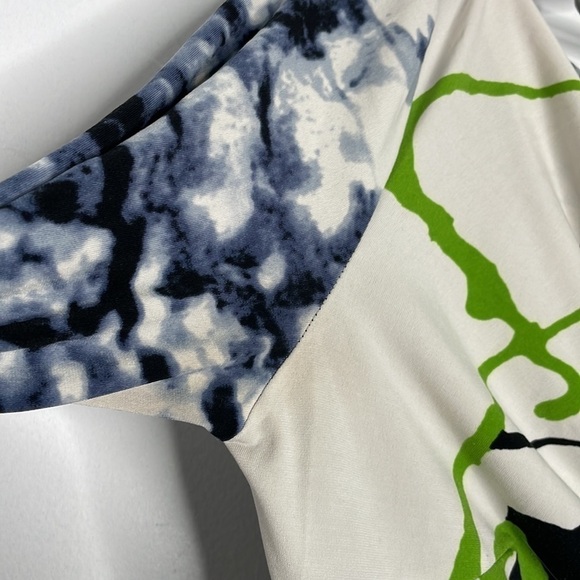 Maxmara Y2k splash abstract cowlneck mini dress - Picture 4 of 7